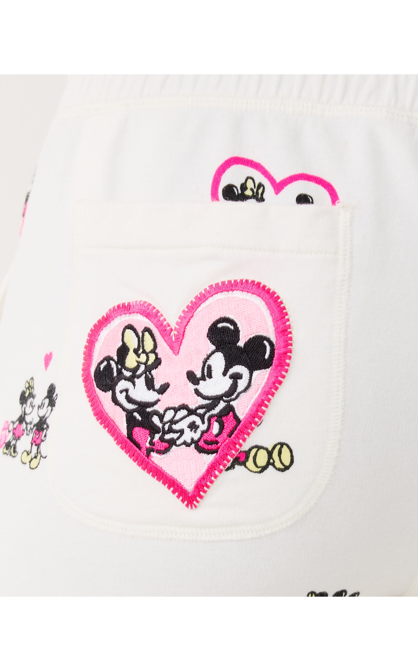 Playa Crop Terry Pant - Coconut Disney Half Drop