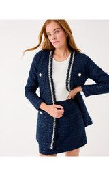 Neoma Boucle Jacket - Low Tide Navy After Party Lurex Boucle
