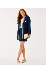 Neoma Boucle Jacket - Low Tide Navy After Party Lurex Boucle