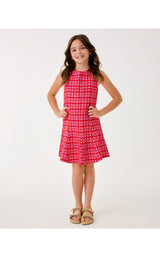 Mini Enya Dress - Cranberry Red Fiesta Boucle