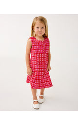 Mini Enya Dress - Cranberry Red Fiesta Boucle