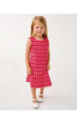 Mini Enya Dress - Cranberry Red Fiesta Boucle