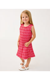 Mini Enya Dress - Cranberry Red Fiesta Boucle