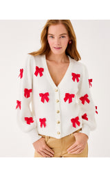 Zarie Cardigan - Coconut Party Bows