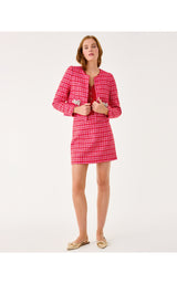 Kimia Boucle Jacket - Cranberry Red Fiesta Boucle