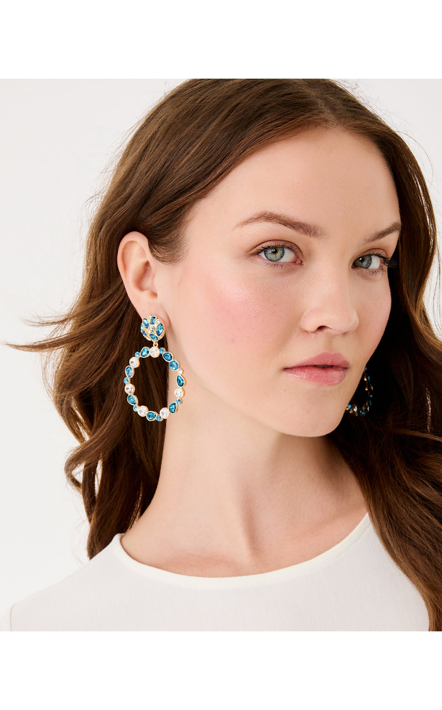 Party Punch Hoop Earrings - Bellevue Blue