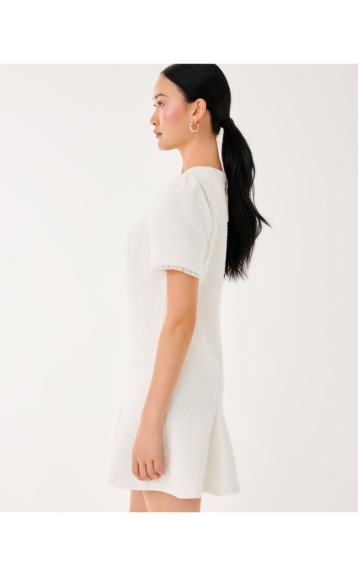 Geneva Boucle Dress - Coconut Chic Chick Boucle