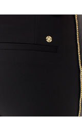 Ana Embellished Crop Flare - Noir