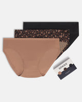 SPANX® Fit-To-You Bikini 3-Pack Box - Cafe Au Lait, Iconic Leopard, Very Black