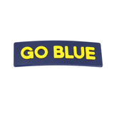 Michigan Navy GO BLUE Rectangle Barrette Clip