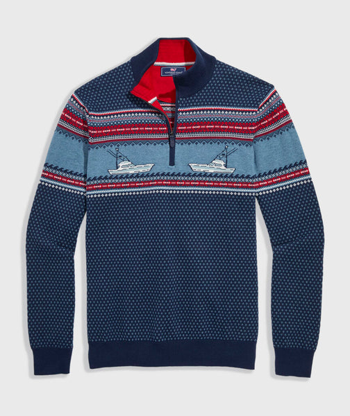Men's Fishing Fair Isle Quarter-Zip