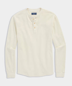 Garment-Dyed Waffle Henley - Stone