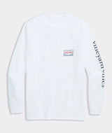 Santa Dog Sleigh Long-Sleeve Pocket Tee