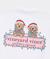 Unisex Fit String Lights Pups Logo Box Long-Sleeve Pocket Tee