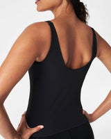 SPANXshape™ Get Moving Contour Rib Shelf Tank - Very Black