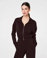 SPANX® AirEssentials Long Sleeve Wide Leg Jumpsuit - Truffle Brown