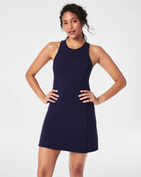 SPANXshape™ Get Moving Zip Front Dress - Lapis Blue