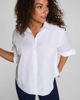 SPANX® Poplin Oversized Button-Up Shirt - Classic White