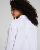 SPANX® Poplin Oversized Button-Up Shirt - Classic White