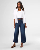 SPANXshape™ EveryWear Cropped Wide Leg Jeans - Authentic Blue