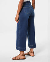 SPANXshape™ EveryWear Cropped Wide Leg Jeans - Authentic Blue
