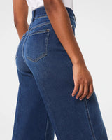 SPANXshape™ EveryWear Cropped Wide Leg Jeans - Authentic Blue