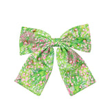 Large Barrette Bow, Lime Feeling Good