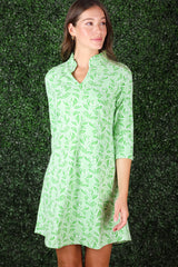 Lillian Dress in Abstract Greens