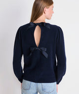 Bow Back Sweater - Nautical Navy