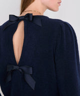 Bow Back Sweater - Nautical Navy