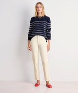Colleen Mid Rise Ankle Corduroy Pants -Marshmallow