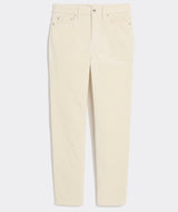 Colleen Mid Rise Ankle Corduroy Pants -Marshmallow