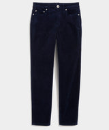 Mid Rise Ankle Corduroy Pants - Nautical Navy