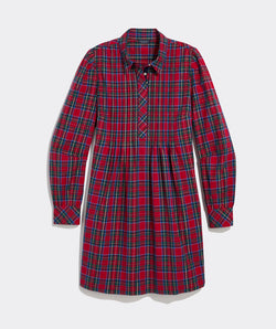 Pippa Poplin Dress - Yuletide Tartan MRed