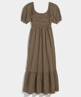 Ellen Maxi Dress - Gingham Cappuccino