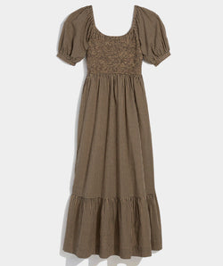 Ellen Maxi Dress - Gingham Cappuccino