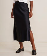 Silky Slip Skirt - jet Black