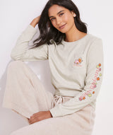 Women's Thanksgiving Icons Long-Sleeve Pocket Tee