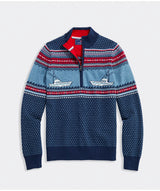 Boys' Fishing Fair Isle Quarter-Zip - Nautical Navy