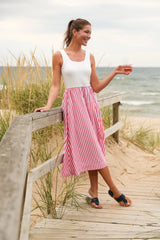 The Jada Dress - Red Stripe