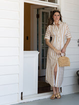 Georgia Dress - Sand Stripe