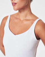 SPANXshape™ Get Moving Contour Rib Shelf Tank - Vivid White