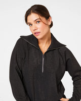 SPANX® AirEssentials Half Zip - Very Black/Silver Shimmer