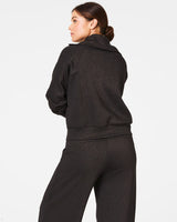 SPANX® AirEssentials Half Zip - Very Black/Silver Shimmer