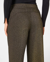 SPANX® AirEssentials Wide Leg Pant - Very Black/Gold Shimmer