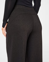 SPANX® AirEssentials Wide Leg Pant - Very Black/Silver Shimmer