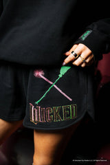 Licensed Black Broom and Wand Short