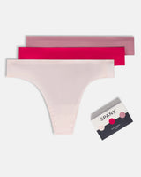 SPANX® Fit-To-You Thong 3-Pack Box - Pink Blossom, Fuchsia, Rosa