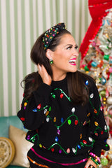 Crystal Christmas Lights Sweater