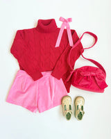 Townsend Turtleneck Sweater - Richmond Red with Tonal Stork